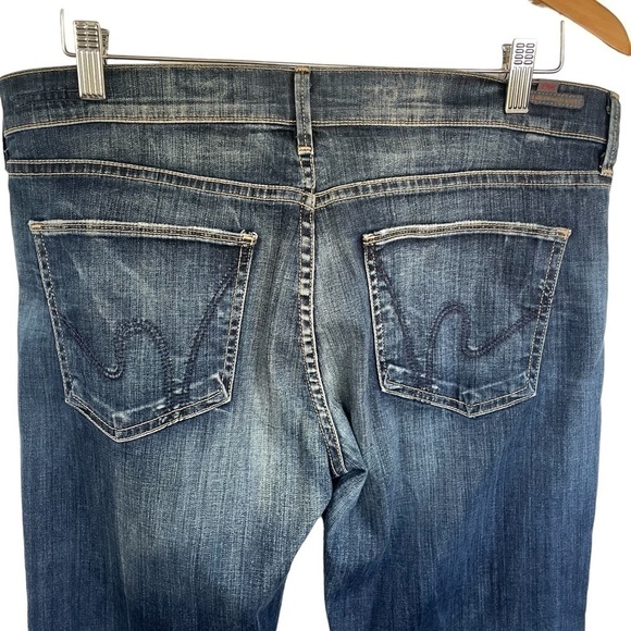 CITIZENS OF HUMANITY JEANS SIZE 31   DARK WASH WHISKERING - Picture 14 of 15